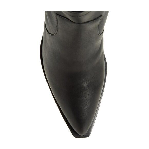 🆕7 FOR ALL MANKIND FREE PEOPLE Western Cowboy Bootie Ankle Boot 6 Black - Picture 5 of 16